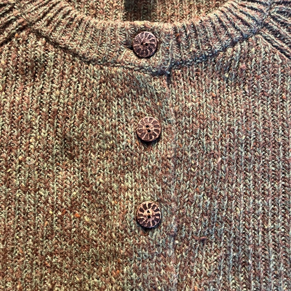 Woolrich ramie and wool moss green Cardigan Sweater - Picture 2 of 5